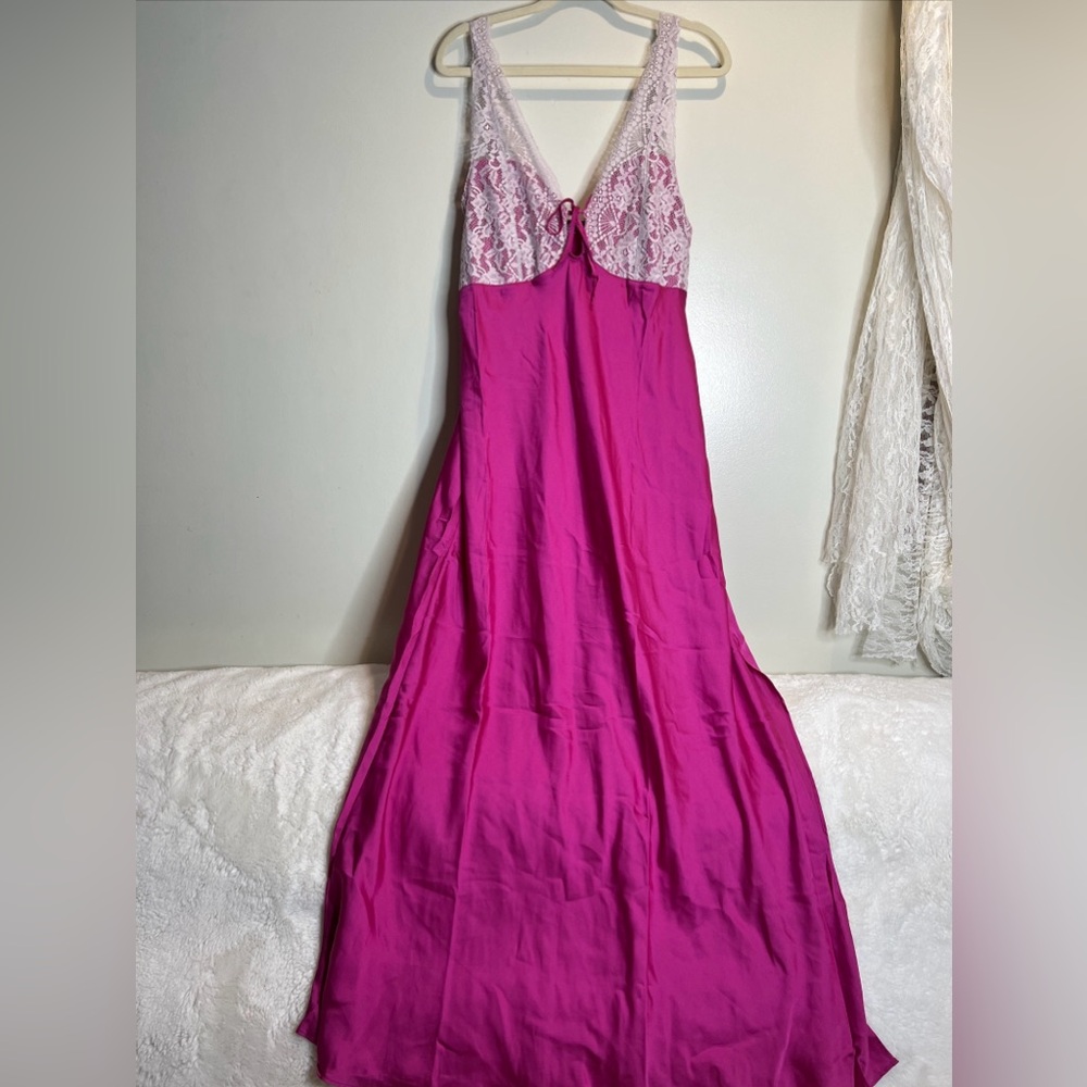 Free People Countryside Lace Satin Maxi Slip Dress - Picture 3 of 6